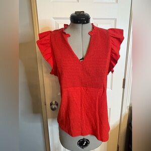 🩷NATION LTD REVOLVE  Flutter Sleeve Top, Small